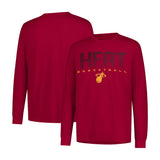 Ultra Game Men's NBA Official Super Soft Game Day Long Sleeve T-Shirt | Miami Heat