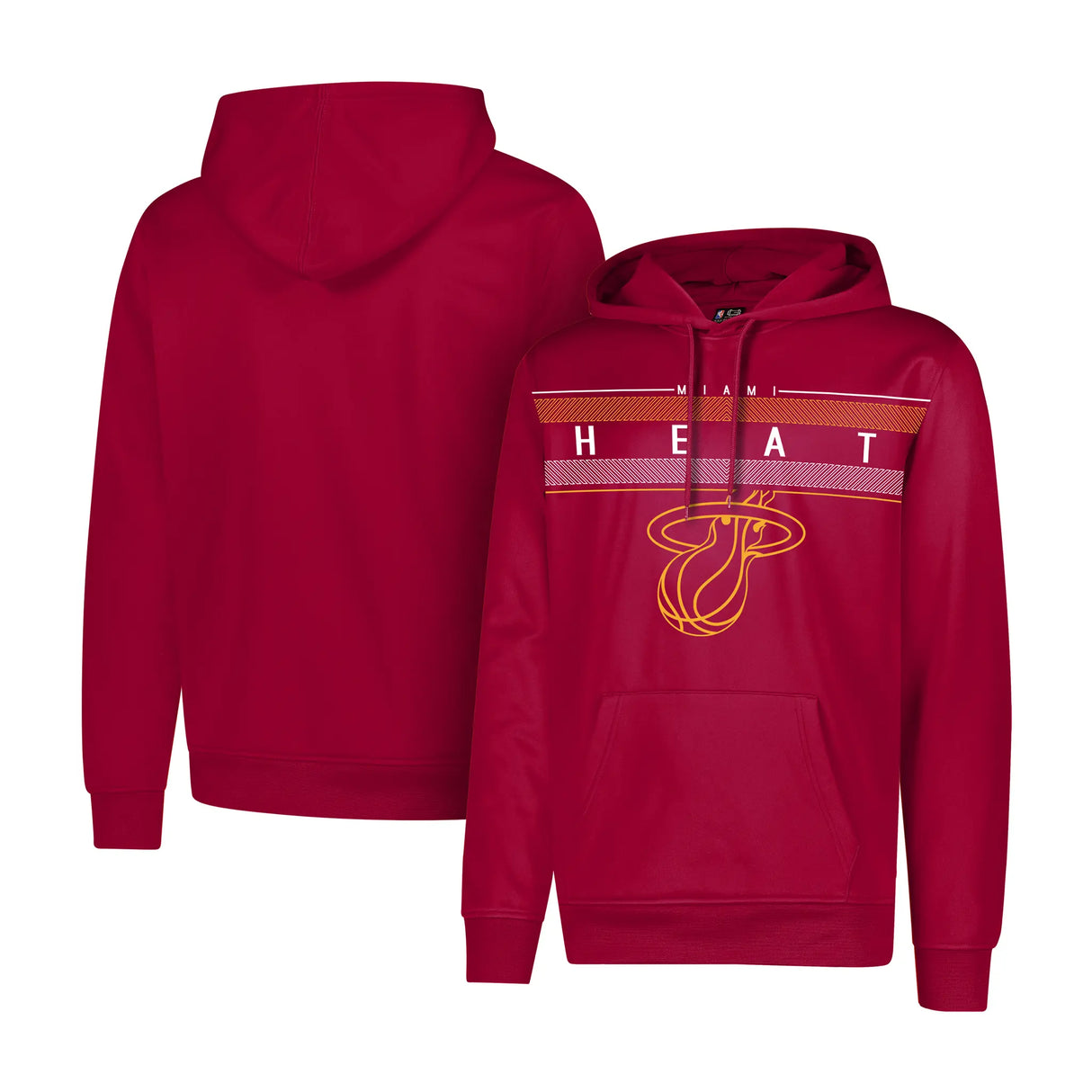 Ultra Game Men's NBA Official Super Soft Midtown Hoodie Sweatshirt | Miami Heat