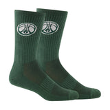 Ultra Game Men's NBA Official Athletic Cushioned Core Logo Team Crew Socks - 3 Pack | Milwaukee Bucks