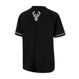 Ultra Game Men’s NBA Official Super Soft Button Down Jersey Baseball Shirt | Milwaukee Bucks