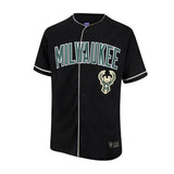 Ultra Game Men’s NBA Official Super Soft Button Down Jersey Baseball Shirt | Milwaukee Bucks
