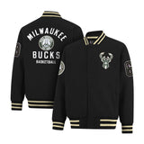 Ultra Game Men’s NBA Official Game Time Varsity Jacket | Milwaukee Bucks