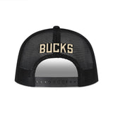Ultra Game Men’s NBA Official Snap Back All Around The World Trucker Baseball Cap Hat | Milwaukee Bucks