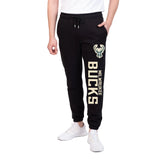 Ultra Game Men's NBA Official Super Soft Team Jogger Sweatpants | Milwaukee Bucks