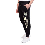 Ultra Game Men's NBA Official Super Soft Team Jogger Sweatpants | Milwaukee Bucks