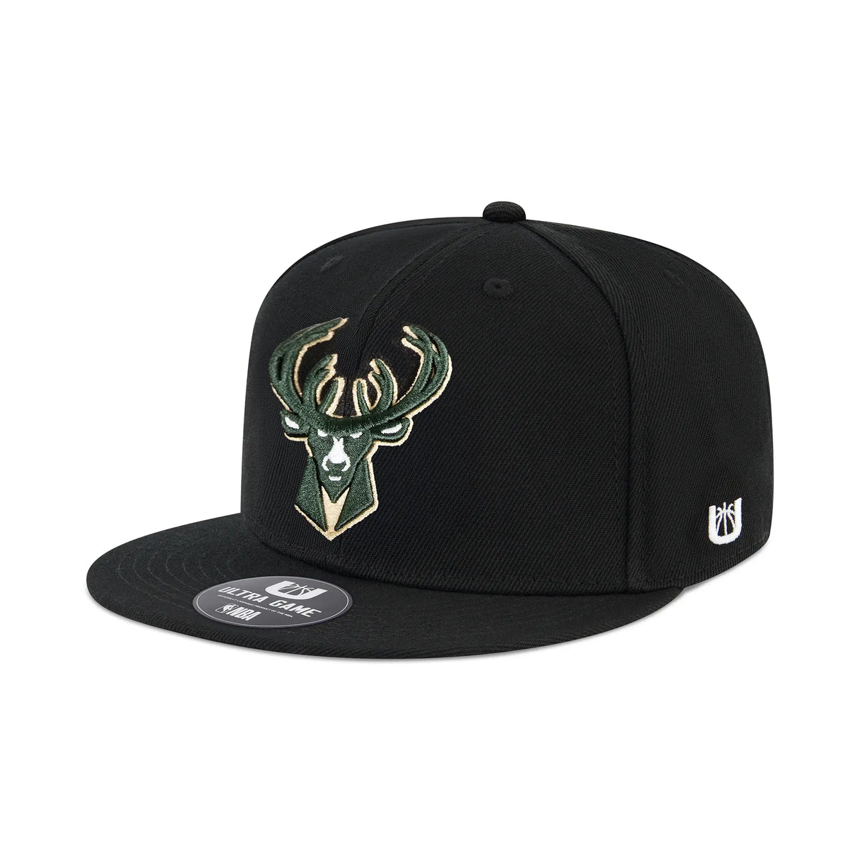 Ultra Game Men’s NBA Official Twill Snap Back Ultimate Baseball Cap Hat | Milwaukee Bucks