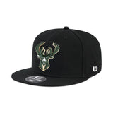 Ultra Game Men’s NBA Official Twill Snap Back Ultimate Baseball Cap Hat | Milwaukee Bucks