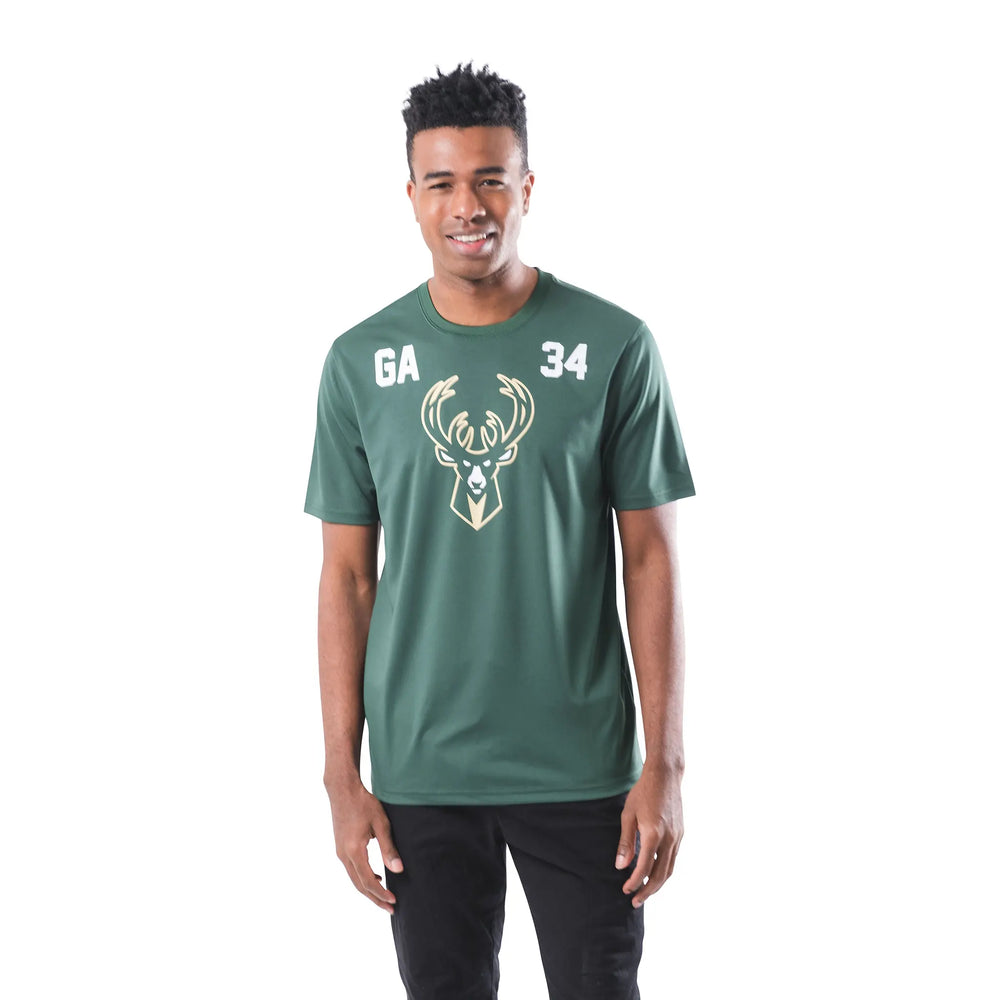 Ultra Game Men’s NBA Official Super Soft Players T-Shirt | Milwaukee Bucks - Giannis Antetokounmpo