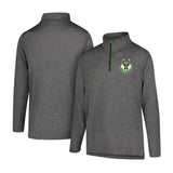 Ultra Game Men's NBA Official Super Soft Quarter Zip Long Sleeve T-Shirt | Milwaukee Bucks
