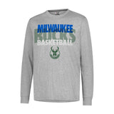Ultra Game Men’s NBA Official Super Soft Supreme Long Sleeve T-Shirt | Milwaukee Bucks