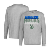 Ultra Game Men’s NBA Official Super Soft Supreme Long Sleeve T-Shirt | Milwaukee Bucks