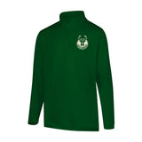 Ultra Game Men's NBA Official Super Soft Quarter Zip Long Sleeve T-Shirt | Milwaukee Bucks