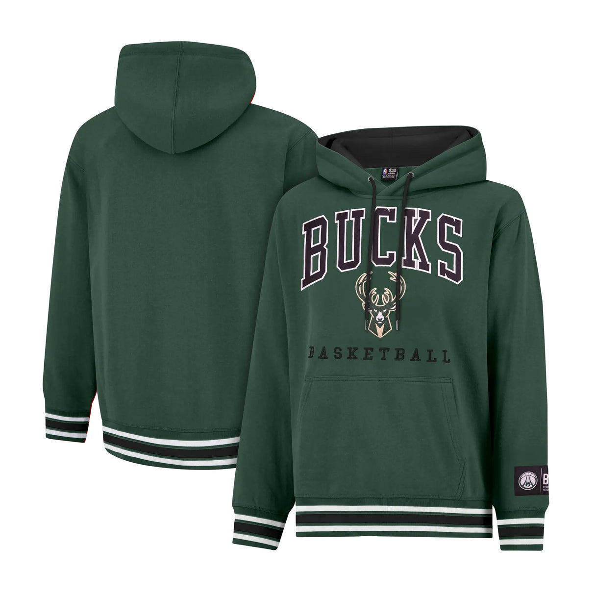 Ultra Game Mens NBA Official Premium Quality MVP Hoodie Sweatshirt | Milwaukee Bucks