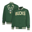 Ultra Game Mens NBA Official Smashing Records Satin Jacket | Milwaukee Bucks