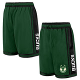 Ultra Game Men's NBA Official Super Soft Air Mesh Game Day Basketball Shorts - Classic Fit | Milwaukee Bucks