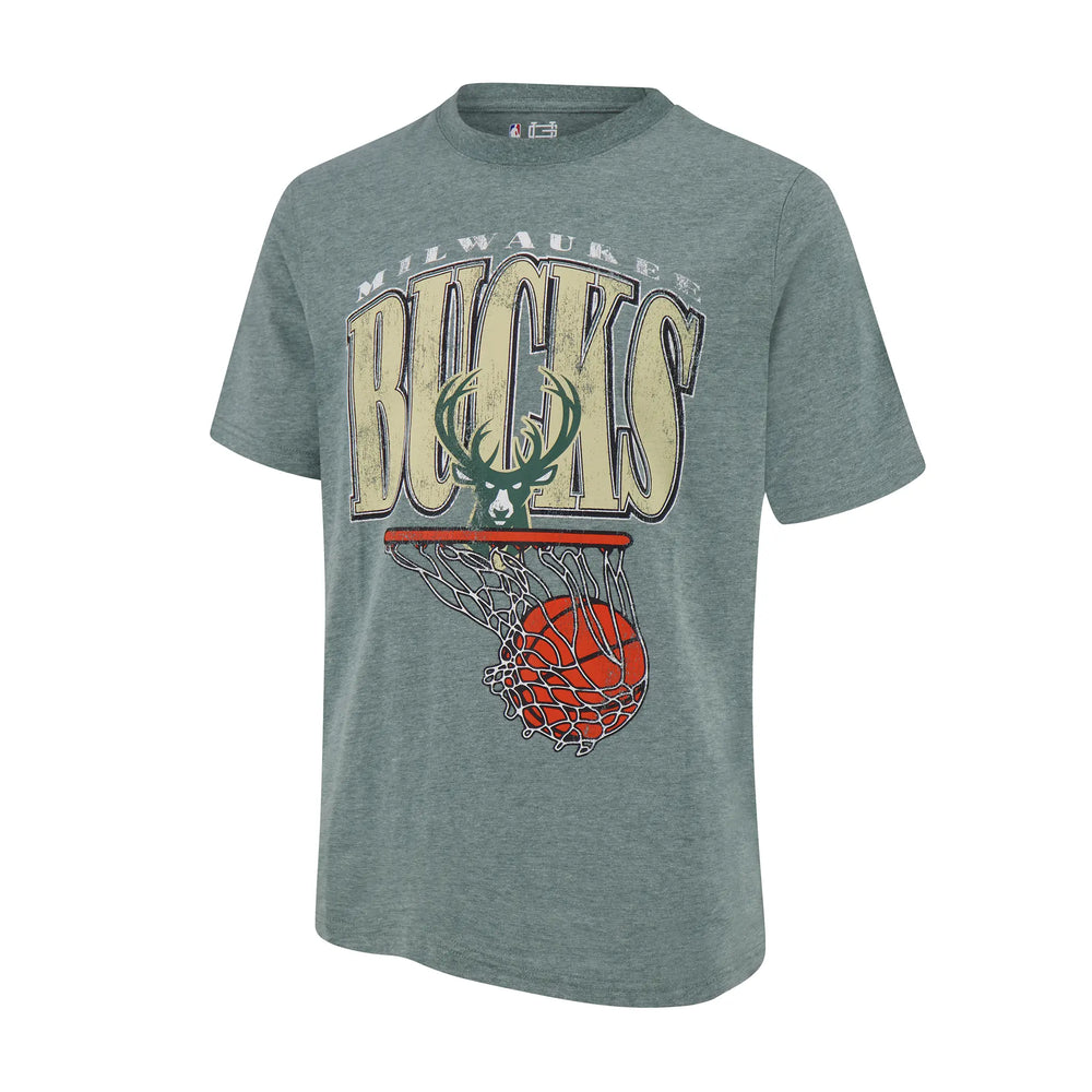 Ultra Game Men's NBA Official Hoops Short Sleeve T-Shirt | Milwaukee Bucks