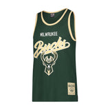 Ultra Game Men's NBA Official Tank Top Mesh Sleeveless Muscle T-Shirt | Milwaukee Bucks