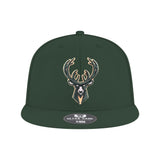 Ultra Game Men’s NBA Official Twill Snap Back Ultimate Baseball Cap Hat | Milwaukee Bucks