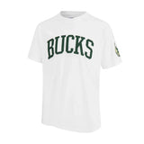Ultra Game Men's NBA Official Embroidered Letters Super Soft T-Shirt | Milwaukee Bucks