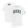 Ultra Game Men's NBA Official Embroidered Letters Super Soft T-Shirt | Milwaukee Bucks