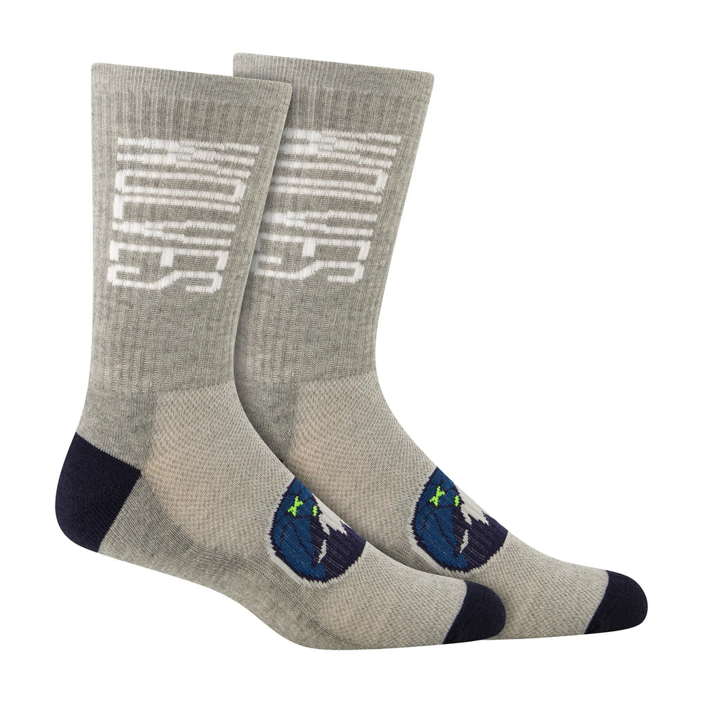 Ultra Game Men's NBA Official Athletic Cushioned Vertical Attack Team Crew Socks - 3 Pack | Minnesota Timberwolves