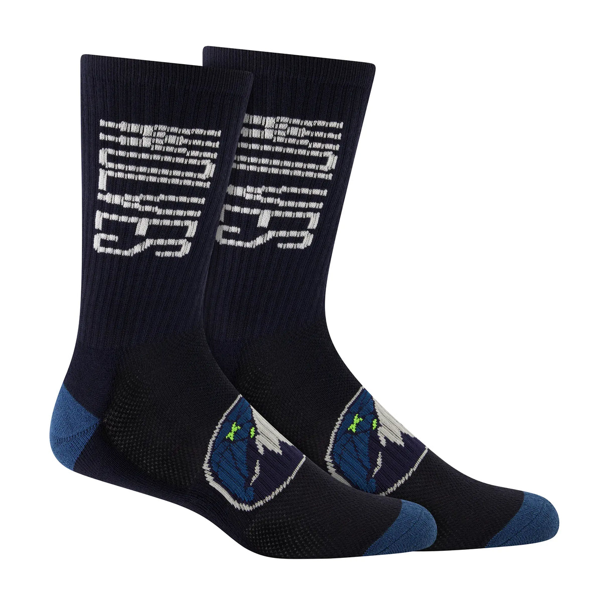 Ultra Game Men's NBA Official Athletic Cushioned Vertical Attack Team Crew Socks - 3 Pack | Minnesota Timberwolves