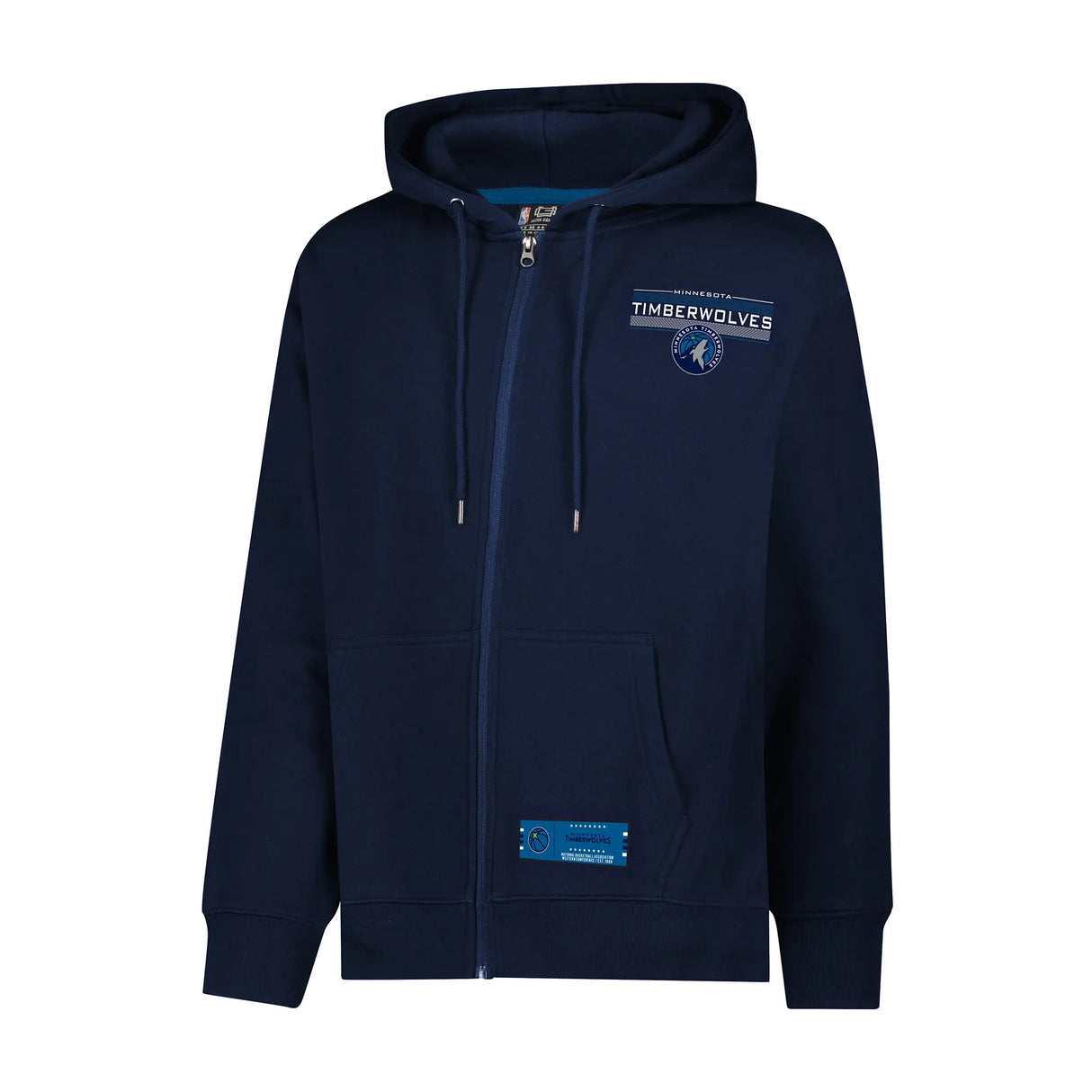 Ultra Game Men's NBA Official Super Soft Driver Full Zip Hoodie Jacket Sweatshirt | Minnesota Timberwolves