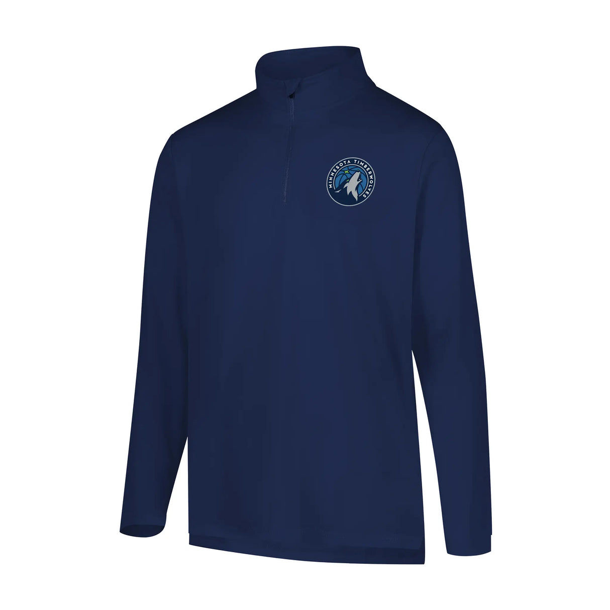 Ultra Game Men's NBA Official Super Soft Quarter Zip Long Sleeve T-Shirt | Minnesota Timberwolves