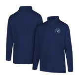 Ultra Game Men's NBA Official Super Soft Quarter Zip Long Sleeve T-Shirt | Minnesota Timberwolves