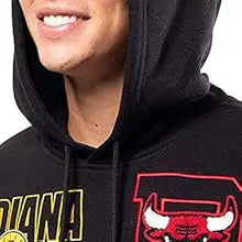 ultra game mens nba official multi logo team color black soft fleece hoodie men sweatshirt feature 1