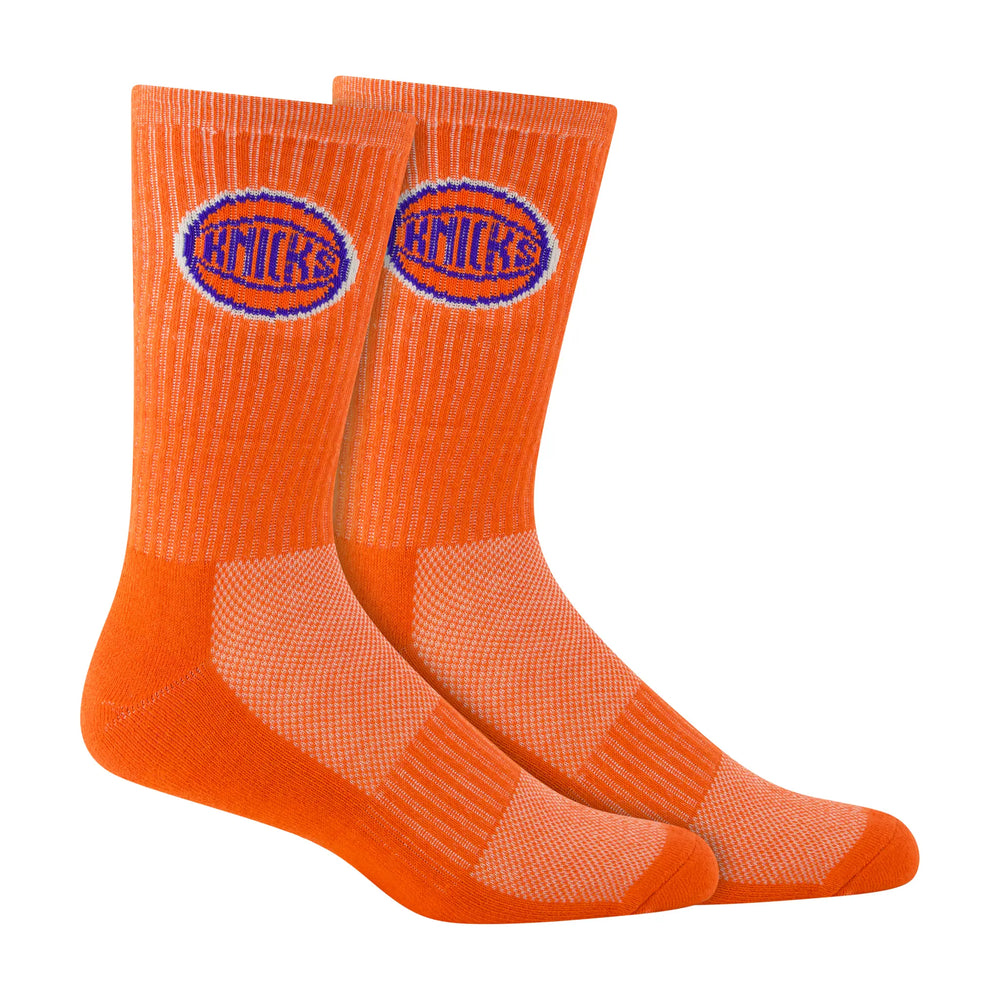 Ultra Game Men's NBA Official Athletic Cushioned Core Logo Team Crew Socks - 3 Pack | New York Knicks