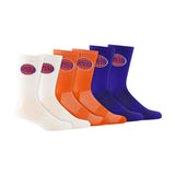 Ultra Game Men's NBA Official Athletic Cushioned Core Logo Team Crew Socks - 3 Pack | New York Knicks