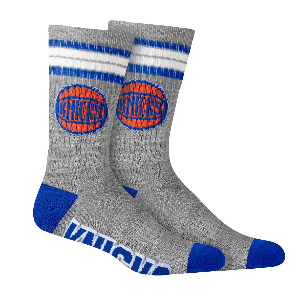Ultra Game Men's NBA Official Athletic Cushioned Secure Fit Team Crew Socks - 3 Pack | New York Knicks