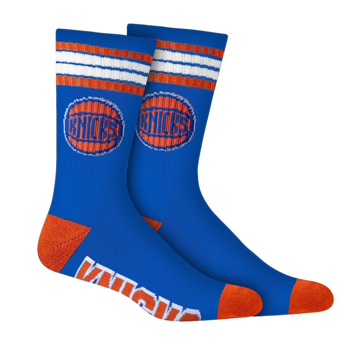 Ultra Game Men's NBA Official Athletic Cushioned Secure Fit Team Crew Socks - 3 Pack | New York Knicks