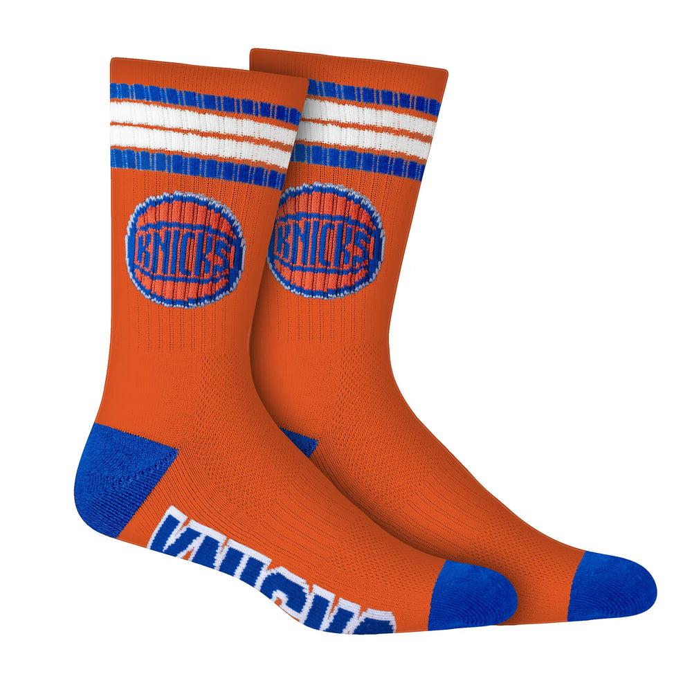 Ultra Game Men's NBA Official Athletic Cushioned Secure Fit Team Crew Socks - 3 Pack | New York Knicks