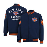 Ultra Game Men’s NBA Official Game Time Varsity Jacket | New York Knicks