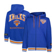 Ultra Game Men's NBA Official MVP Premium Quality Full Zip Hoodie Jacket | New York Knicks