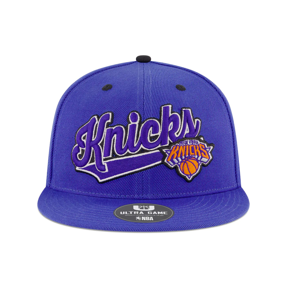 Ultra Game Men’s NBA Official Snap Back 3D Embroidered Team Logo Baseball Cap Hat | New York Knicks
