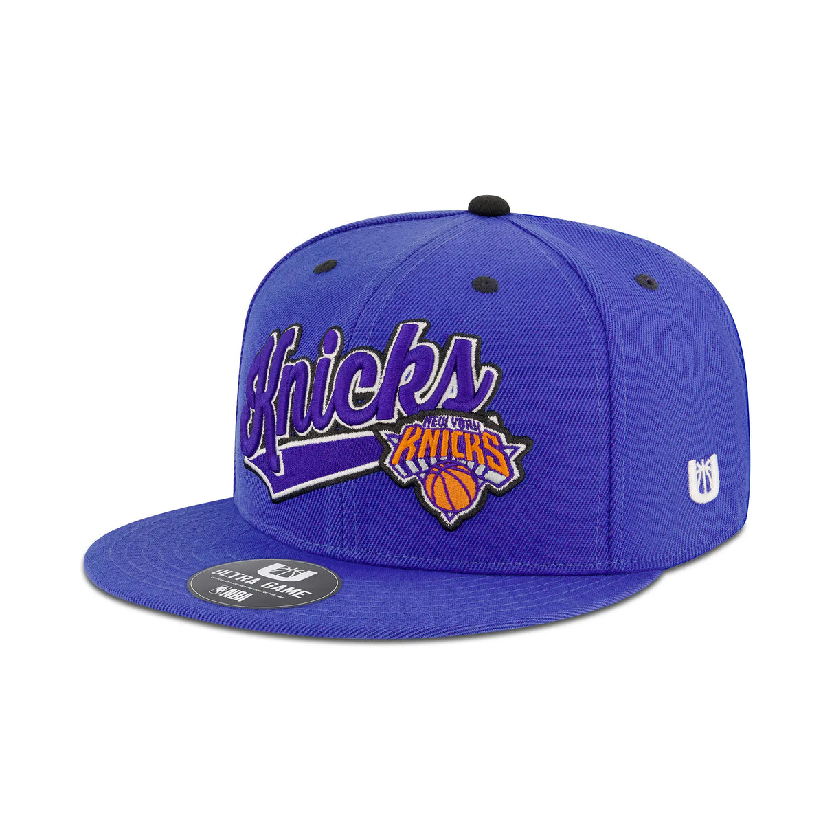 Ultra Game Men’s NBA Official Snap Back 3D Embroidered Team Logo Baseball Cap Hat | New York Knicks