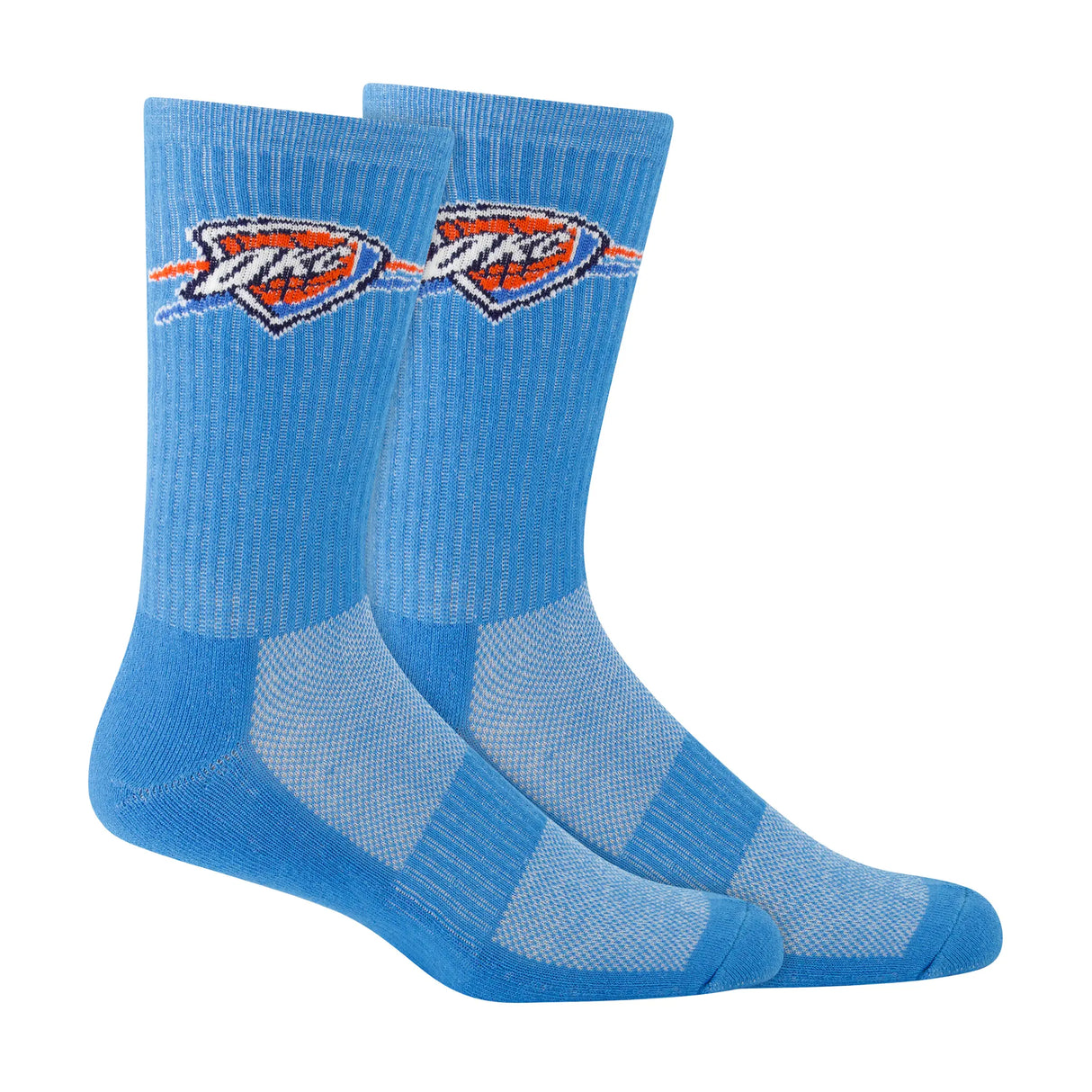 Ultra Game Men's NBA Official Athletic Cushioned Core Logo Team Crew Socks - 3 Pack | Oklahoma City Thunder