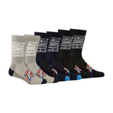 Ultra Game Men's NBA Official Athletic Cushioned Vertical Attack Team Crew Socks - 3 Pack | Oklahoma City Thunder
