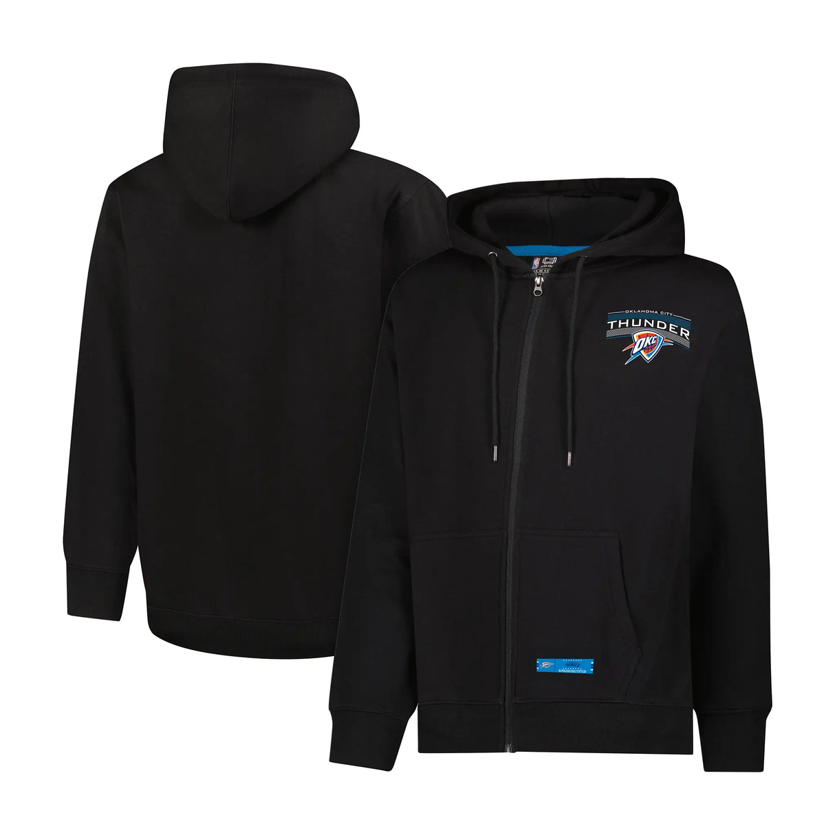 Ultra Game Men's NBA Official Super Soft Driver Full Zip Hoodie Jacket Sweatshirt | Oklahoma City Thunder