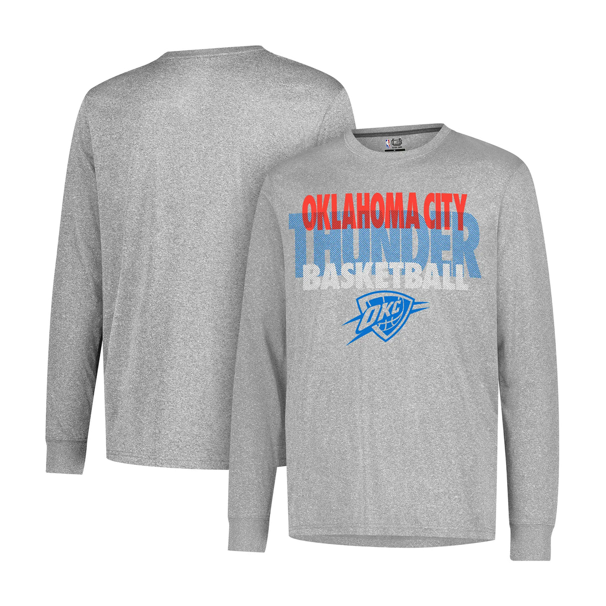 Ultra Game Men’s NBA Official Super Soft Supreme Long Sleeve T-Shirt | Oklahoma City Thunder