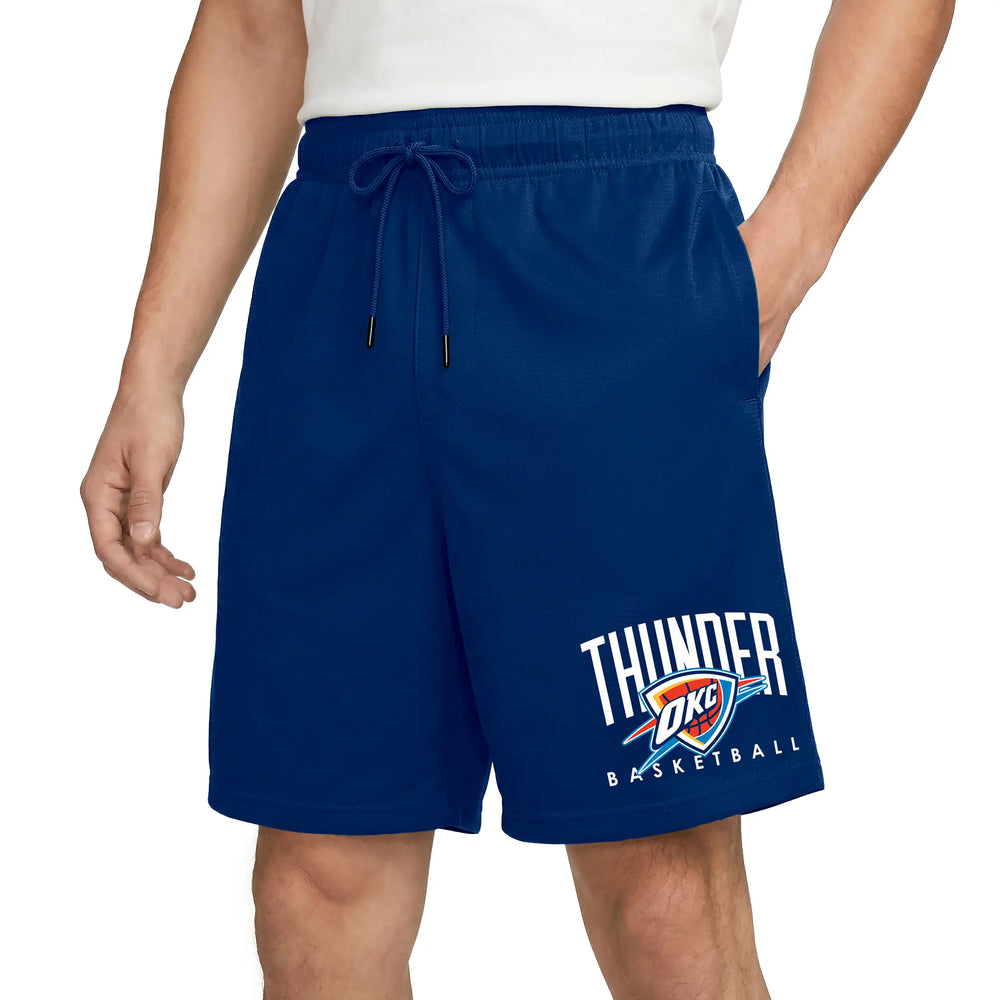 Ultra Game Men’s NBA Official Soft Air Mesh Teamster Basketball Shorts - Classic Fit | Oklahoma City Thunder