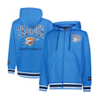 Ultra Game Men's NBA Official MVP Premium Quality Full Zip Hoodie Jacket | Oklahoma City Thunder
