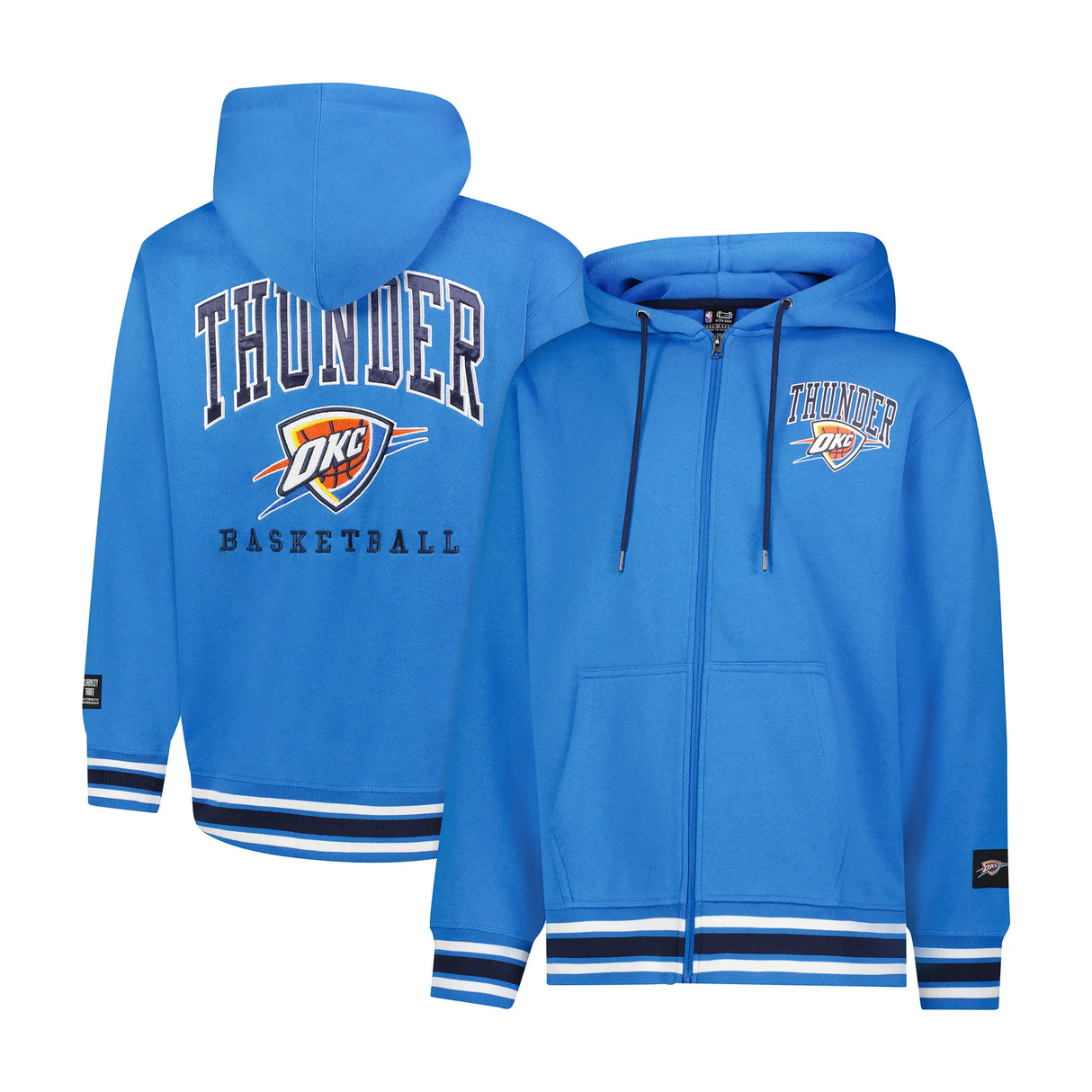 Ultra Game Men's NBA Official MVP Premium Quality Full Zip Hoodie Jacket | Oklahoma City Thunder
