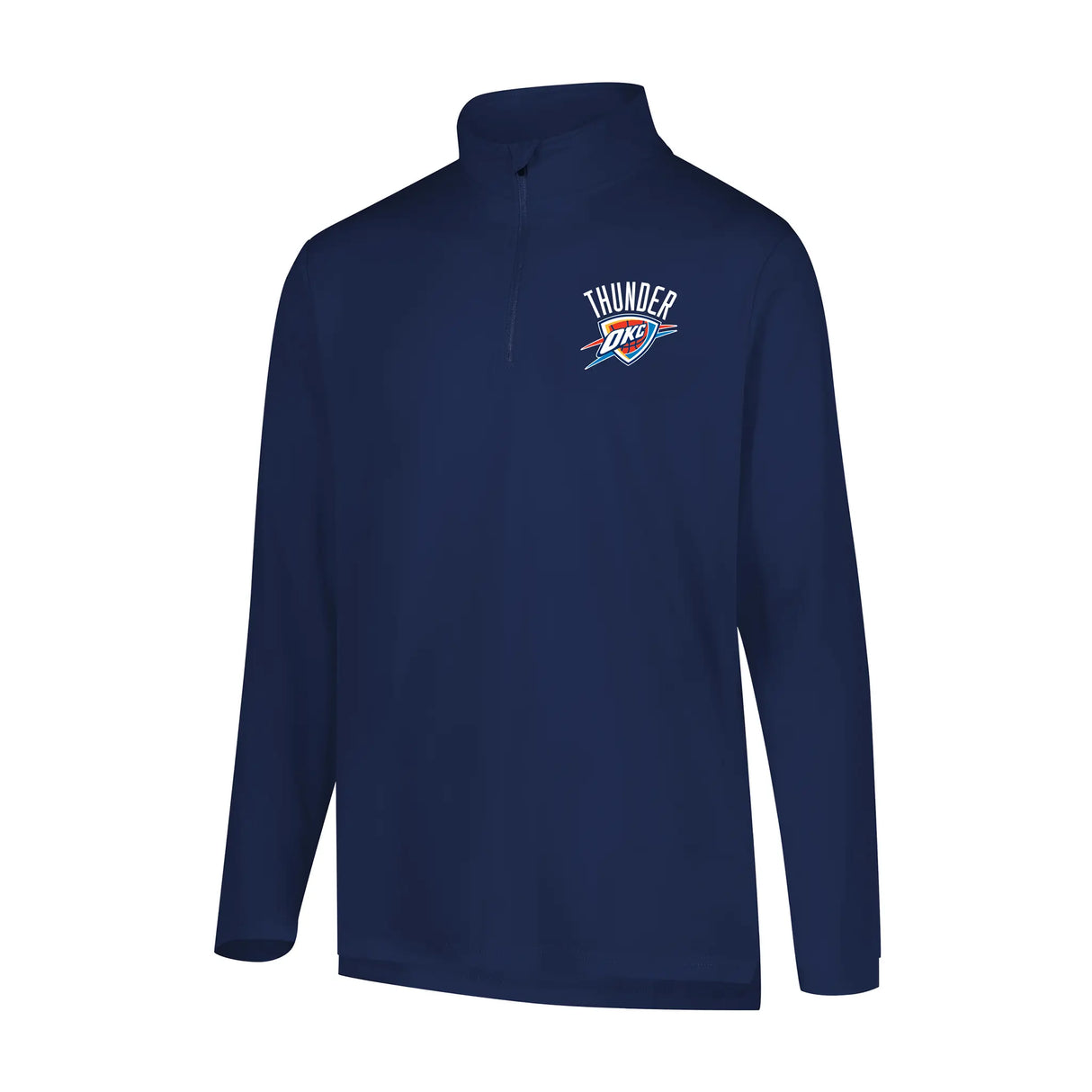 Ultra Game Men's NBA Official Super Soft Quarter Zip Long Sleeve T-Shirt | Oklahoma City Thunder
