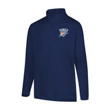 Ultra Game Men's NBA Official Super Soft Quarter Zip Long Sleeve T-Shirt | Oklahoma City Thunder