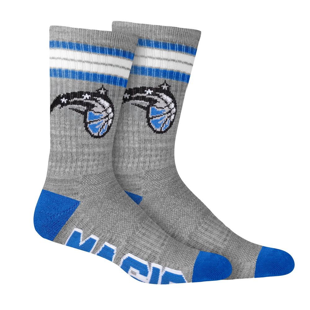 Ultra Game Men's NBA Official Athletic Cushioned Secure Fit Team Crew Socks - 3 Pack | Orlando Magic