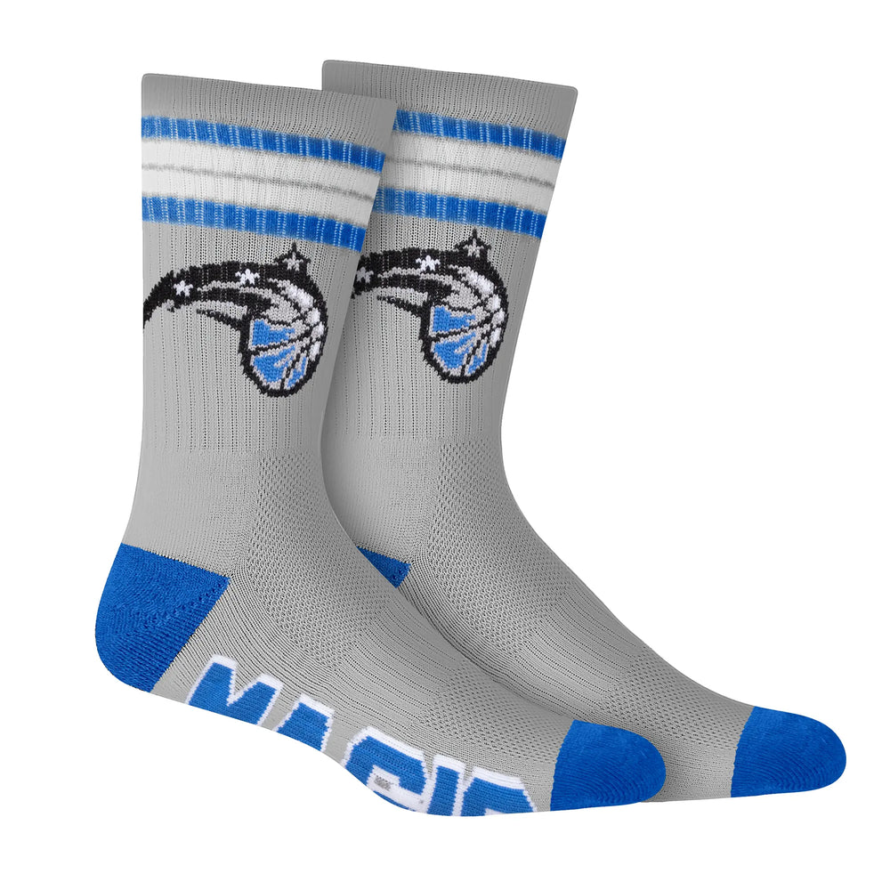 Ultra Game Men's NBA Official Athletic Cushioned Secure Fit Team Crew Socks - 3 Pack | Orlando Magic